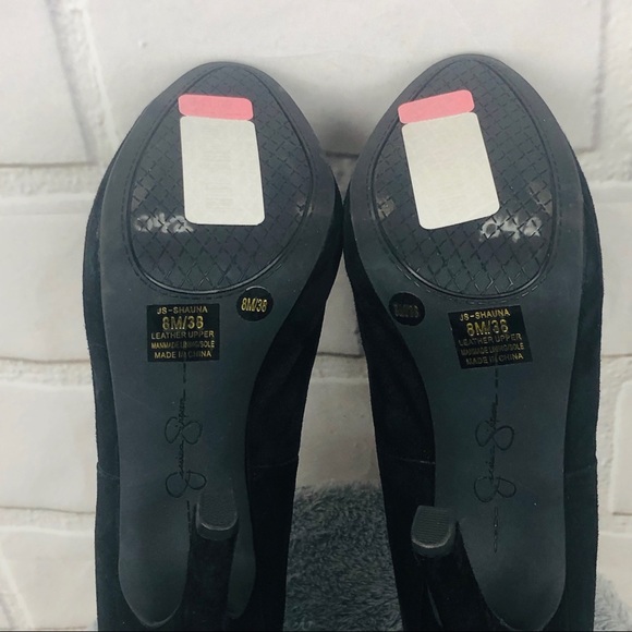 Jessica Simpson black lace insert boots - Picture 8 of 8